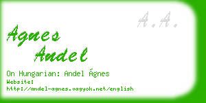 agnes andel business card